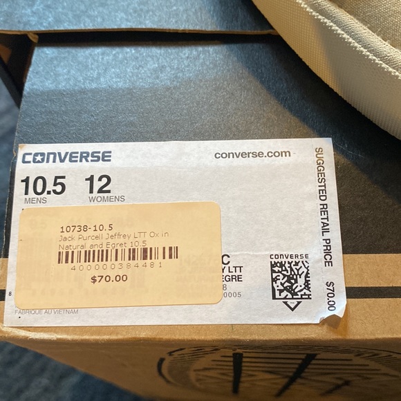 Converse Jack Percell Jeffrey 10.5M 12W in Natural - Picture 3 of 7